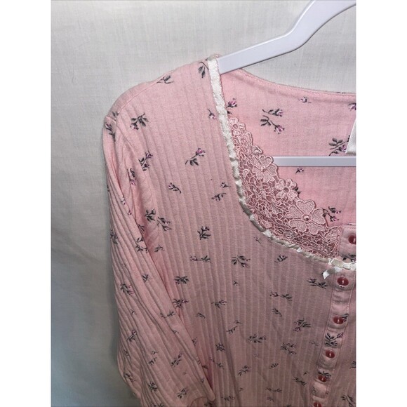 Adonna Women’s Pajama Top Size XL Pink Sleepwear Nighttime Bedtime - Picture 5 of 12
